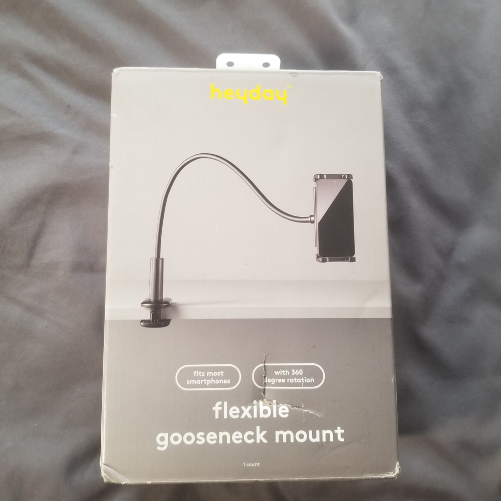heyday Flexible Gooseneck Tablet & Phone Mount - Gray